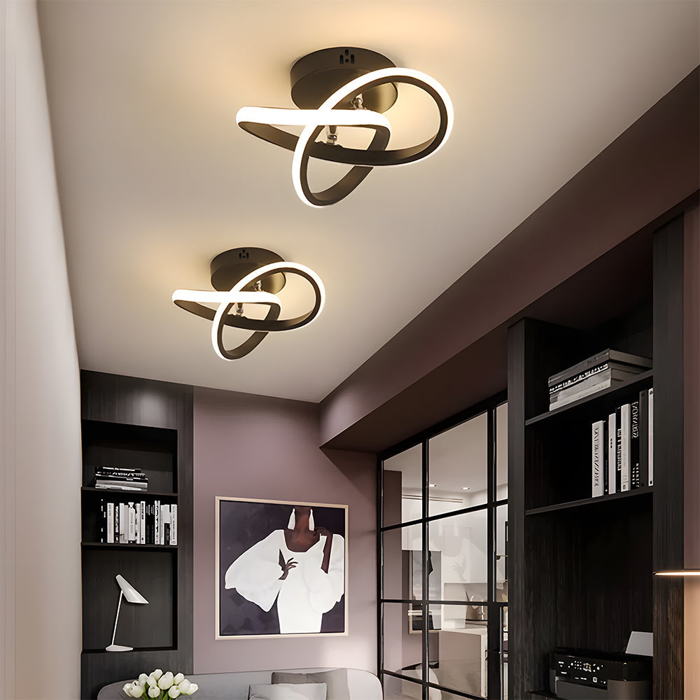 Modern Metal White LED Ceiling Light - 3 Wattage Options (12/18/22W)