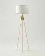 Tripod Floor Lamp – Linen Drum Shade, 155cm
