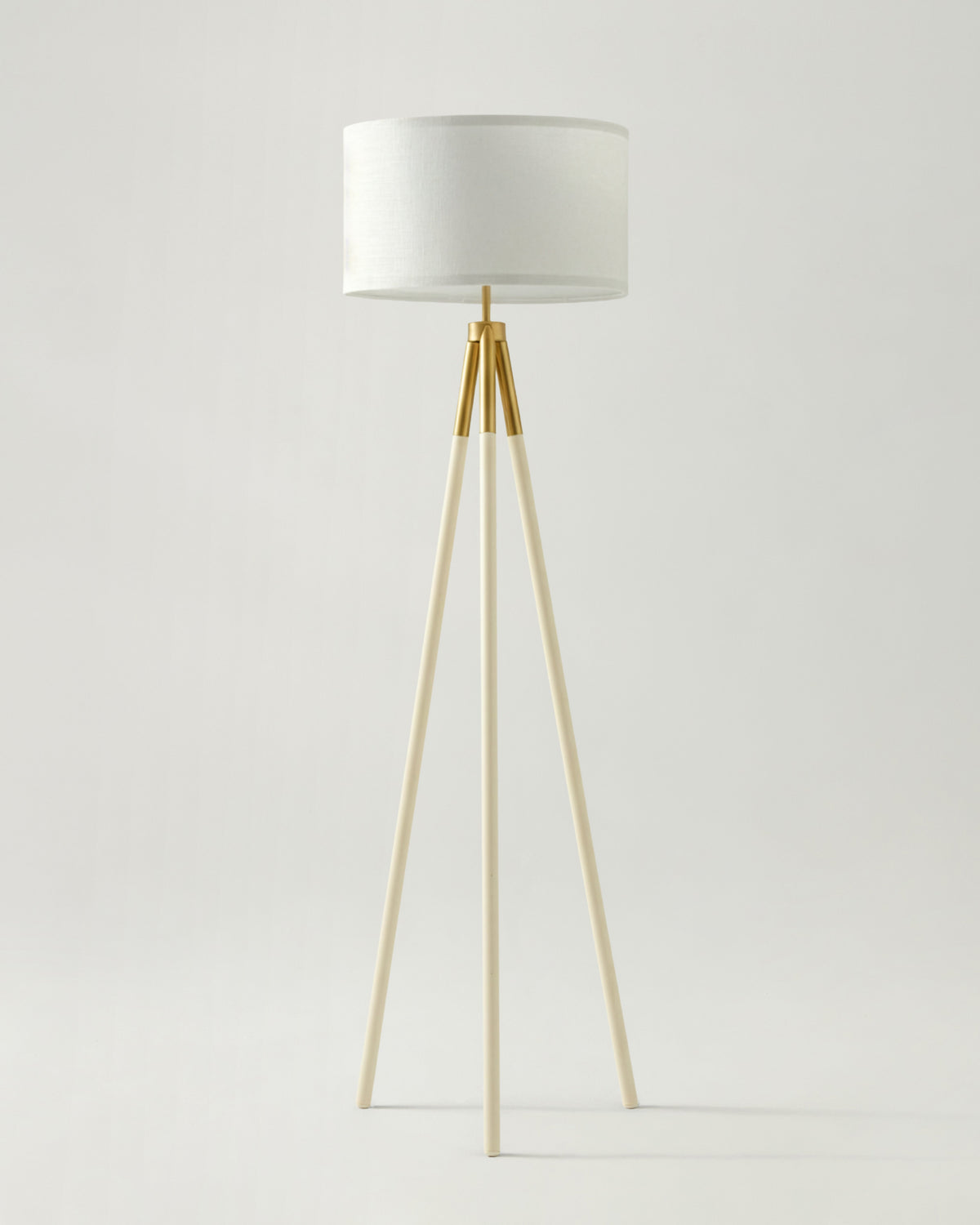 Tripod Floor Lamp – Linen Drum Shade, 155cm