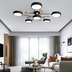 Round LED Ceiling Light – 4 to 7 Light Heads, Iron & Acrylic