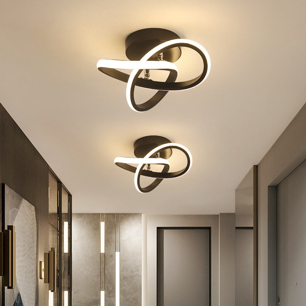 Modern Metal White LED Ceiling Light - 3 Wattage Options (12/18/22W)
