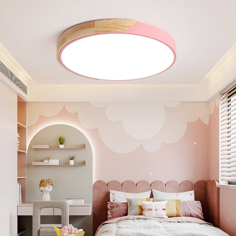 Colourful Round LED Ceiling Light – Acrylic Diffuser