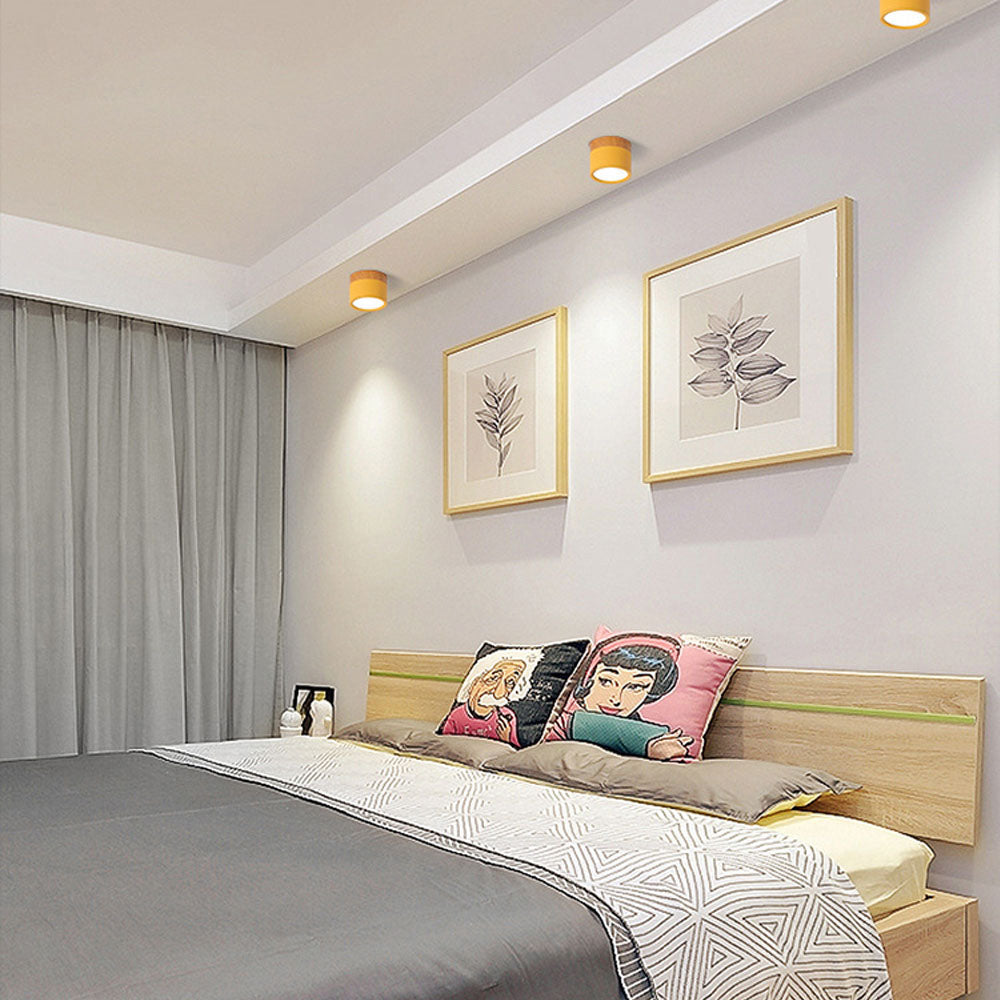 Small Cylinder Flush Ceiling Light – Aluminium, 2 Sizes (5W/7W)