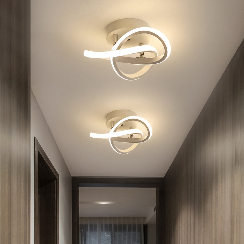 Modern Metal White LED Ceiling Light - 3 Wattage Options (12/18/22W)