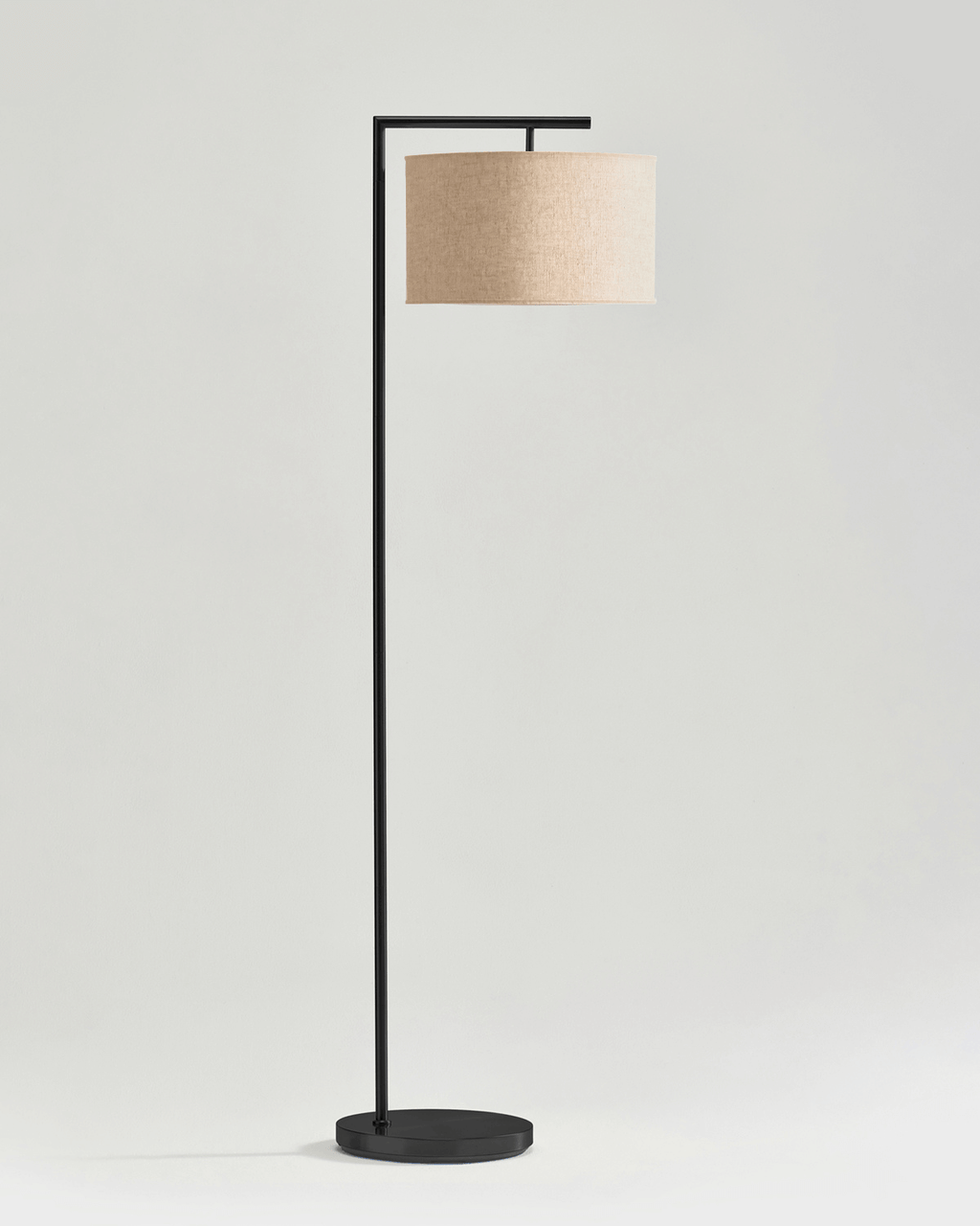 Modern Metal Floor Lamp – Fabric Shade, LED Bulb Included, 152cm, 3 Finishes