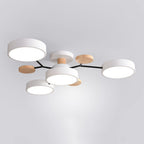 Round LED Ceiling Light – 4 to 7 Light Heads, Iron & Acrylic