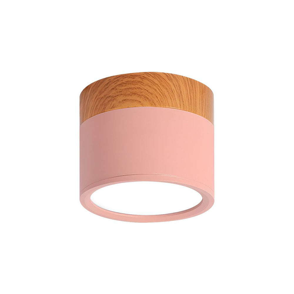 Small Cylinder Flush Ceiling Light – Aluminium, 2 Sizes (5W/7W)