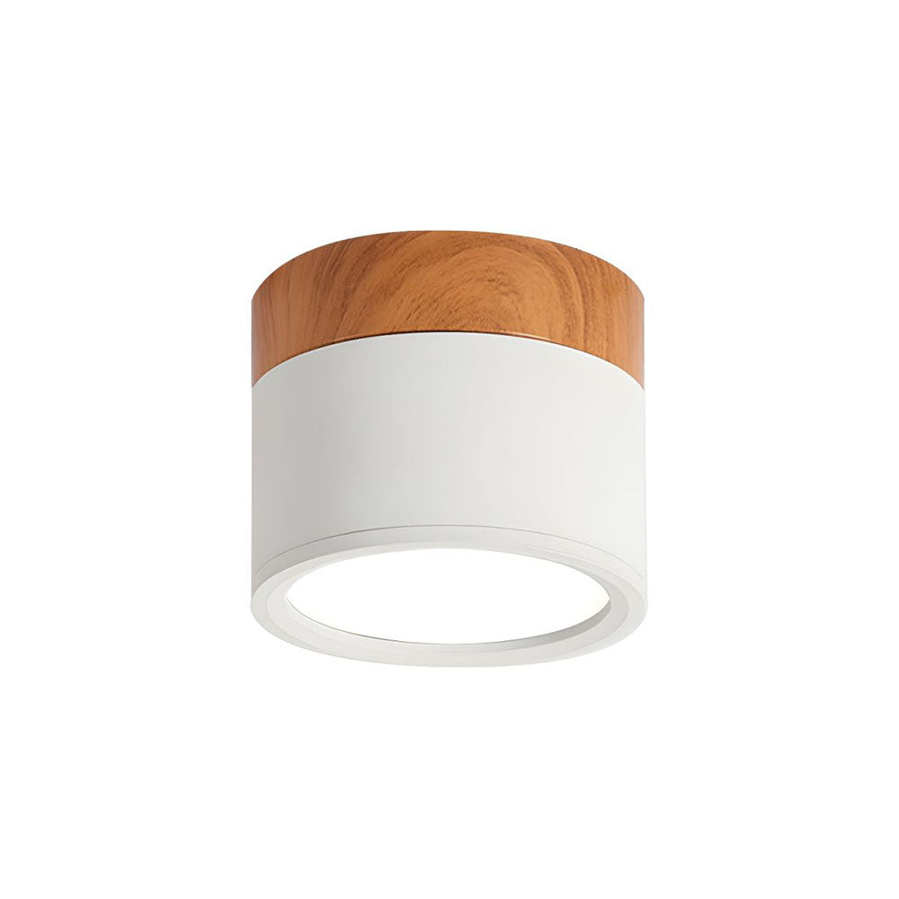 Small Cylinder Flush Ceiling Light – Aluminium, 2 Sizes (5W/7W)