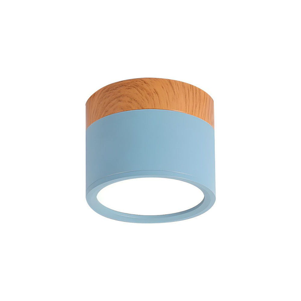 Small Cylinder Flush Ceiling Light – Aluminium, 2 Sizes (5W/7W)