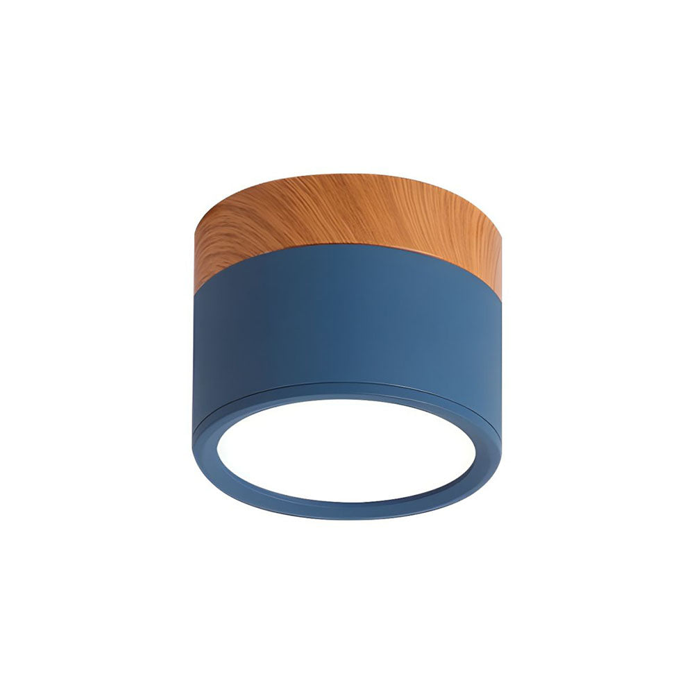 Small Cylinder Flush Ceiling Light – Aluminium, 2 Sizes (5W/7W)
