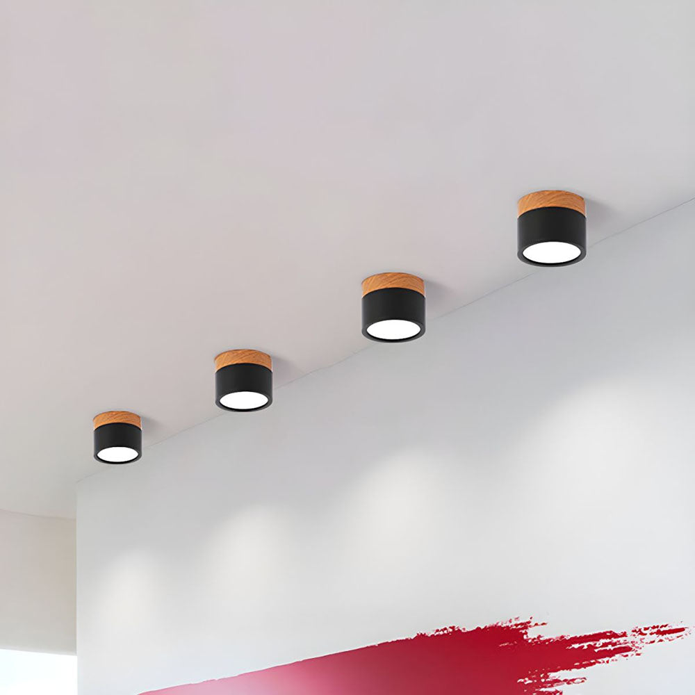 Small Cylinder Flush Ceiling Light – Aluminium, 2 Sizes (5W/7W)