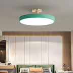 Round LED Semi-Flush Ceiling Light – 4 Brightness Options, 16–48W