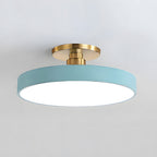 Round LED Semi-Flush Ceiling Light – 4 Brightness Options, 16–48W