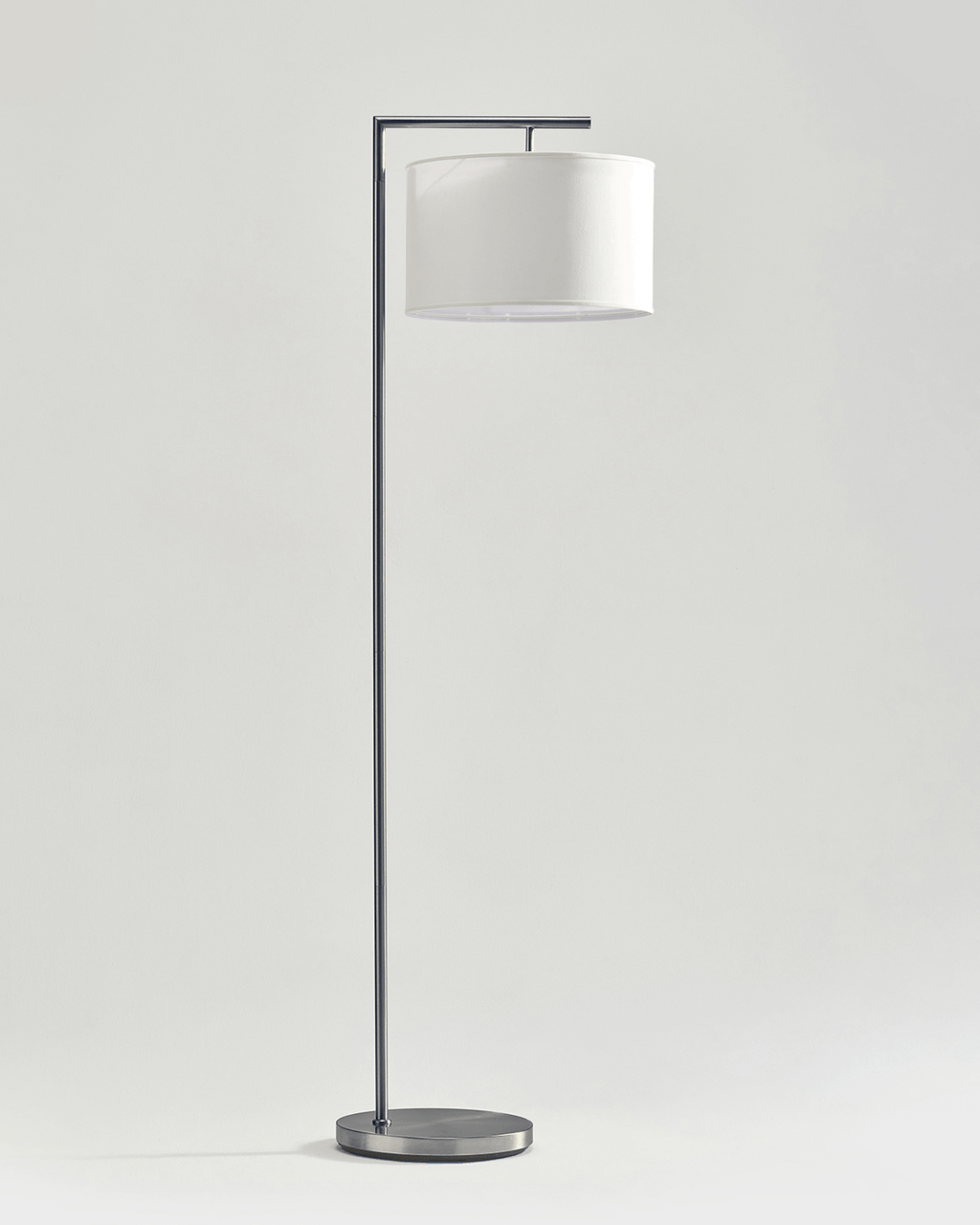 Modern Metal Floor Lamp – Fabric Shade, LED Bulb Included, 152cm, 3 Finishes