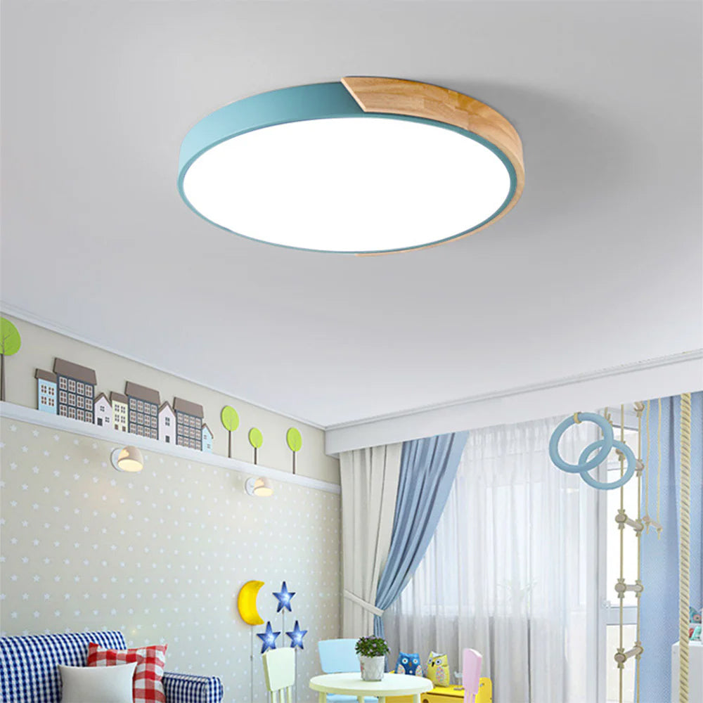 Colourful Round LED Ceiling Light – Acrylic Diffuser
