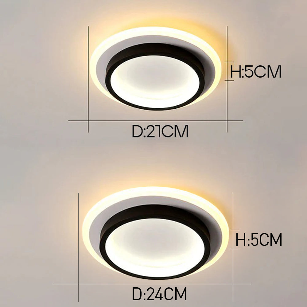 Round Slim LED Flush Ceiling Light – 21cm or 24cm, 10W/20W