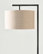 Modern Metal Floor Lamp – Fabric Shade, LED Bulb Included, 152cm, 3 Finishes