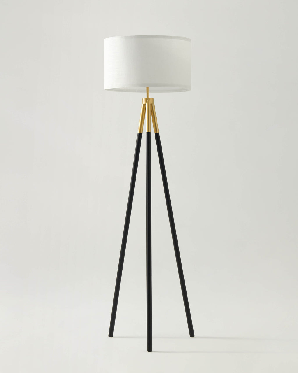Tripod Floor Lamp – Linen Drum Shade, 155cm