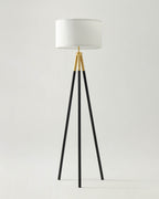 Tripod Floor Lamp – Linen Drum Shade, 155cm