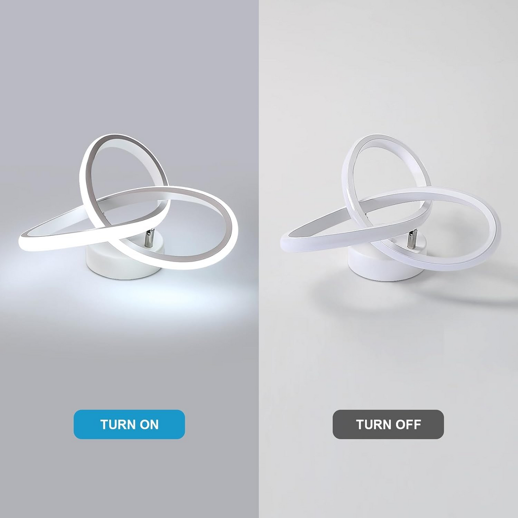 Modern Metal White LED Ceiling Light - 3 Wattage Options (12/18/22W)