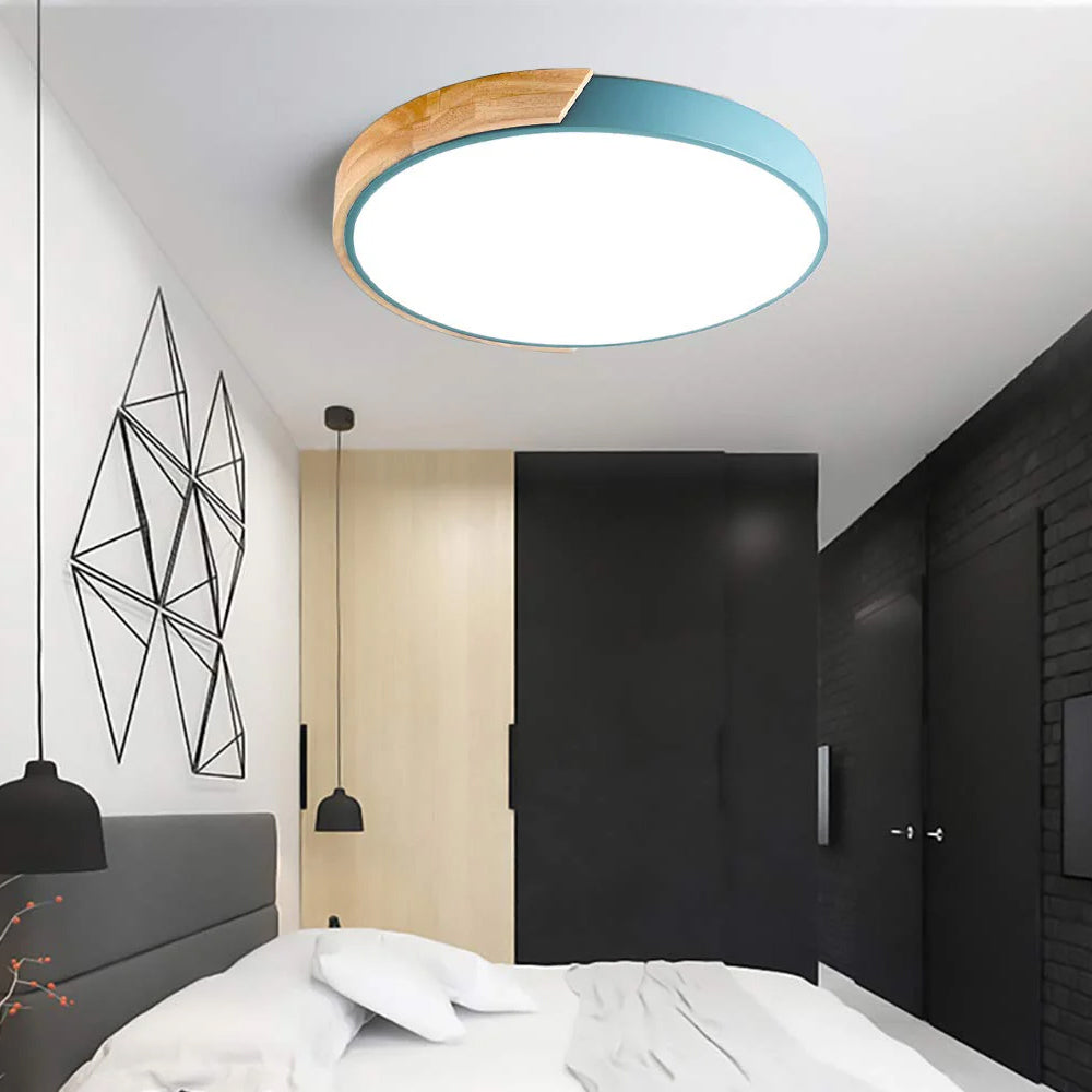 Colourful Round LED Ceiling Light – Acrylic Diffuser