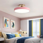 Round LED Semi-Flush Ceiling Light – 4 Brightness Options, 16–48W