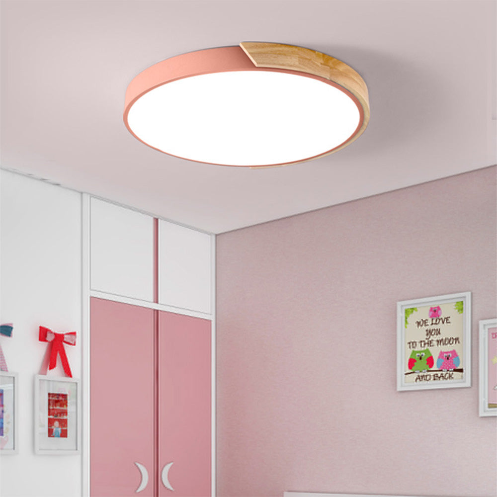 Colourful Round LED Ceiling Light – Acrylic Diffuser
