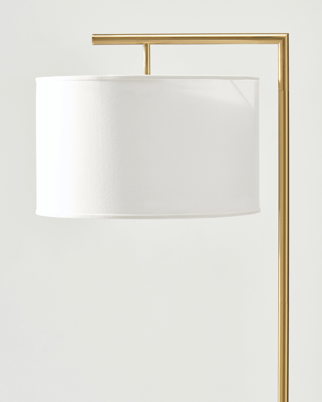 Modern Metal Floor Lamp – Fabric Shade, LED Bulb Included, 152cm, 3 Finishes