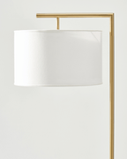 Modern Metal Floor Lamp – Fabric Shade, LED Bulb Included, 152cm, 3 Finishes