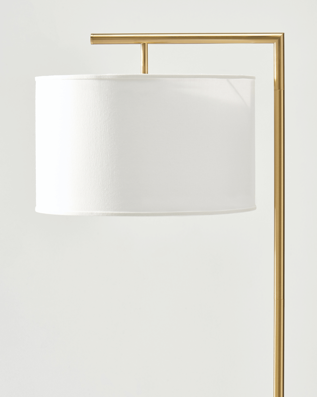 Modern Metal Floor Lamp – Fabric Shade, LED Bulb Included, 152cm, 3 Finishes
