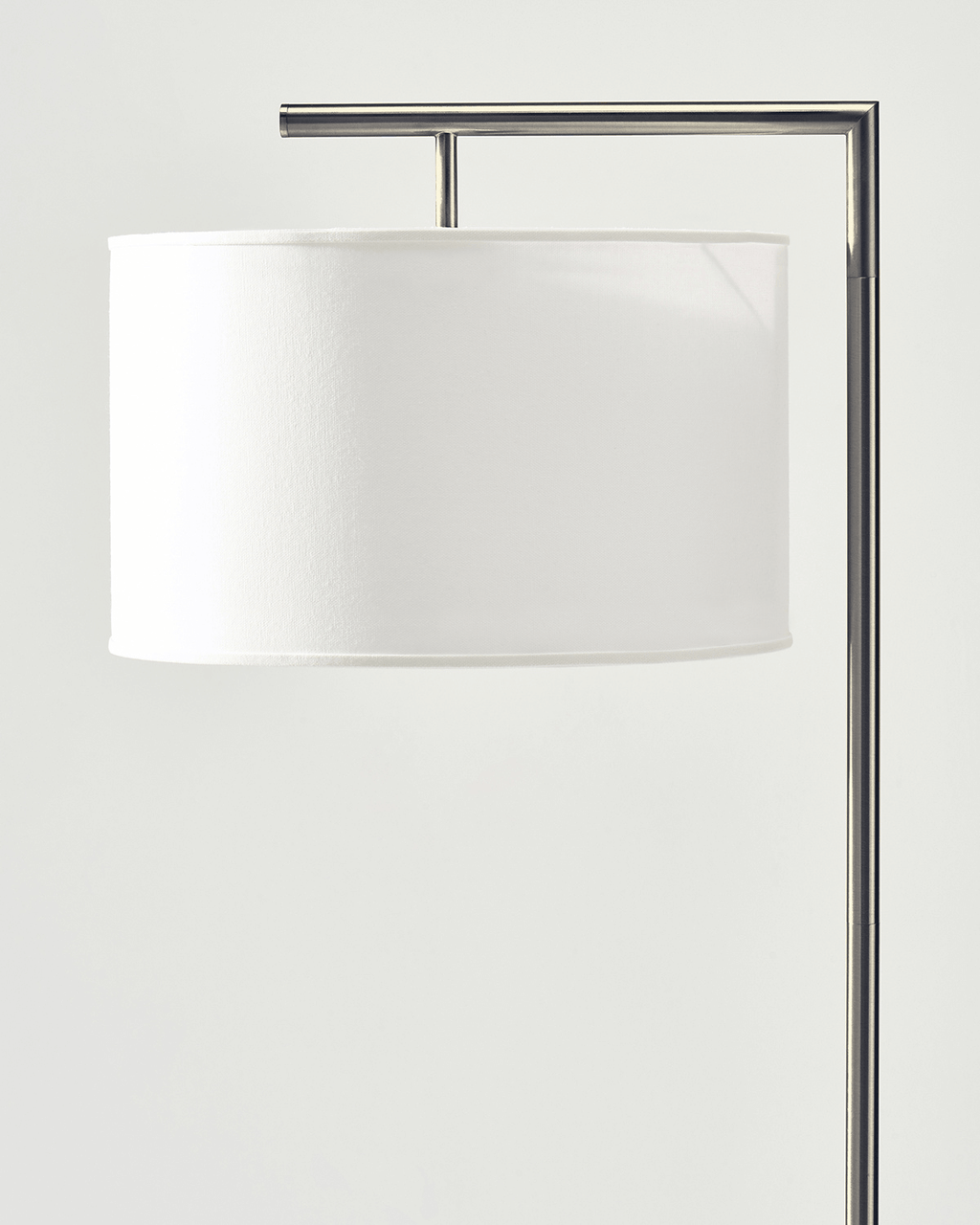 Modern Metal Floor Lamp – Fabric Shade, LED Bulb Included, 152cm, 3 Finishes