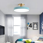 Round LED Semi-Flush Ceiling Light – 4 Brightness Options, 16–48W