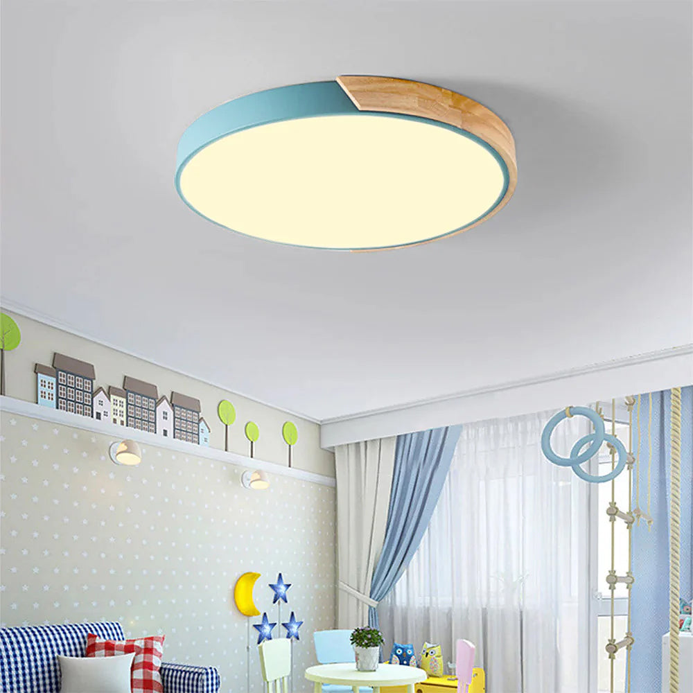 Colourful Round LED Ceiling Light – Acrylic Diffuser