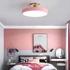 Round LED Semi-Flush Ceiling Light – 4 Brightness Options, 16–48W