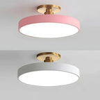 Round LED Semi-Flush Ceiling Light – 4 Brightness Options, 16–48W