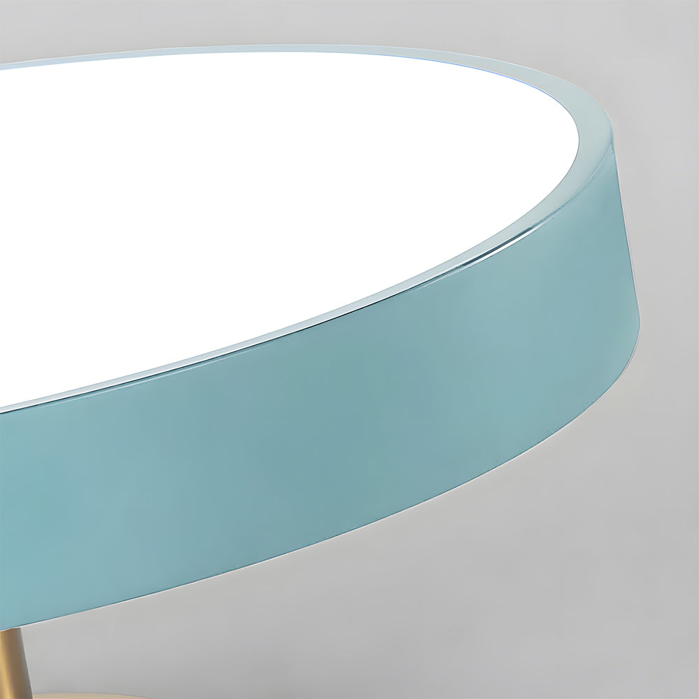 Round LED Semi-Flush Ceiling Light – 4 Brightness Options, 16–48W