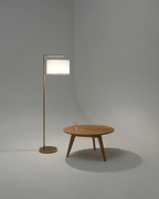 Modern Metal Floor Lamp – Fabric Shade, LED Bulb Included, 152cm, 3 Finishes