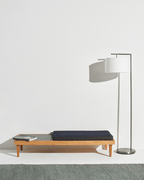 Modern Metal Floor Lamp – Fabric Shade, LED Bulb Included, 152cm, 3 Finishes