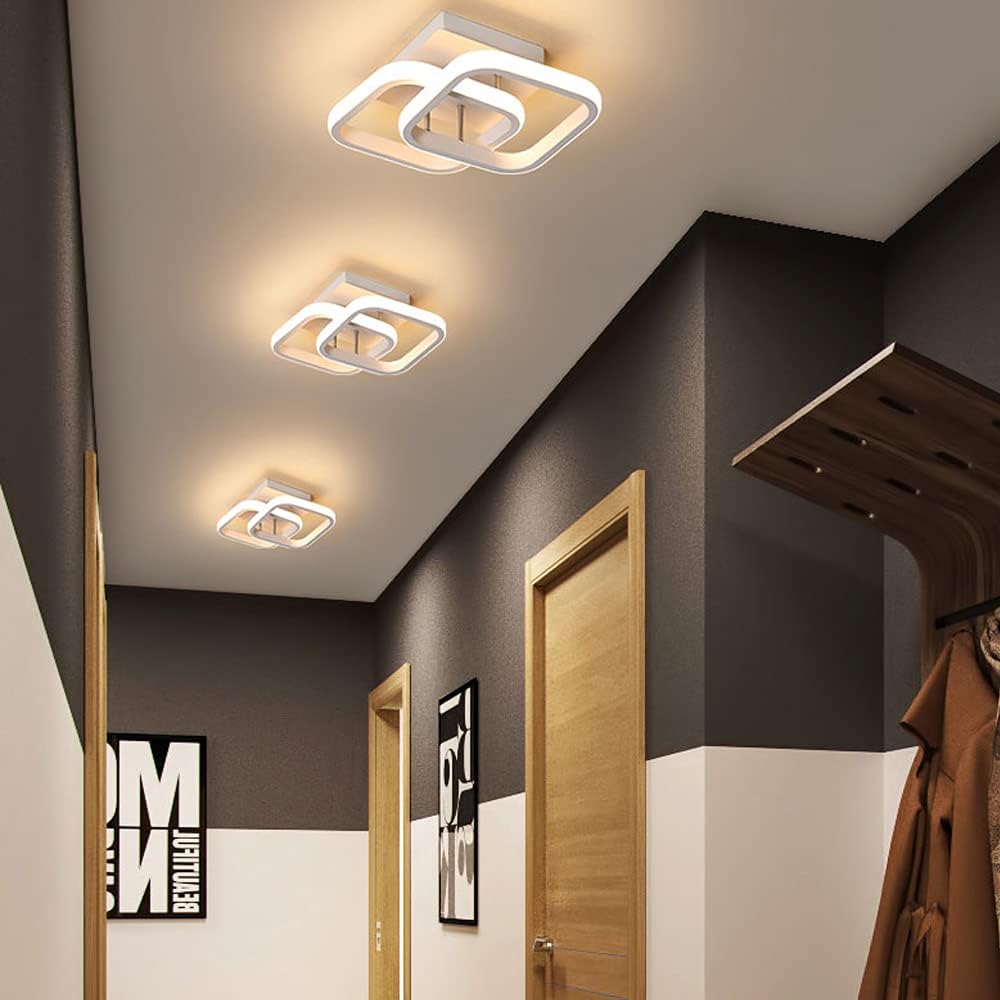 Modern Metal White LED Ceiling Light - 3 Wattage Options (12/18/22W)