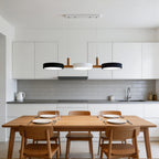 Cylinder Multi-Light Nordic Pendant Light – Iron & Wood, 77cm