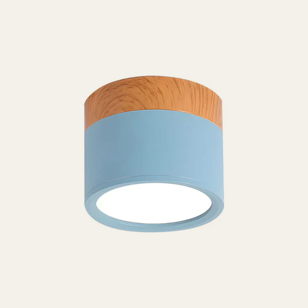 Small Cylinder Flush Ceiling Light – Aluminium, 2 Sizes (5W/7W)