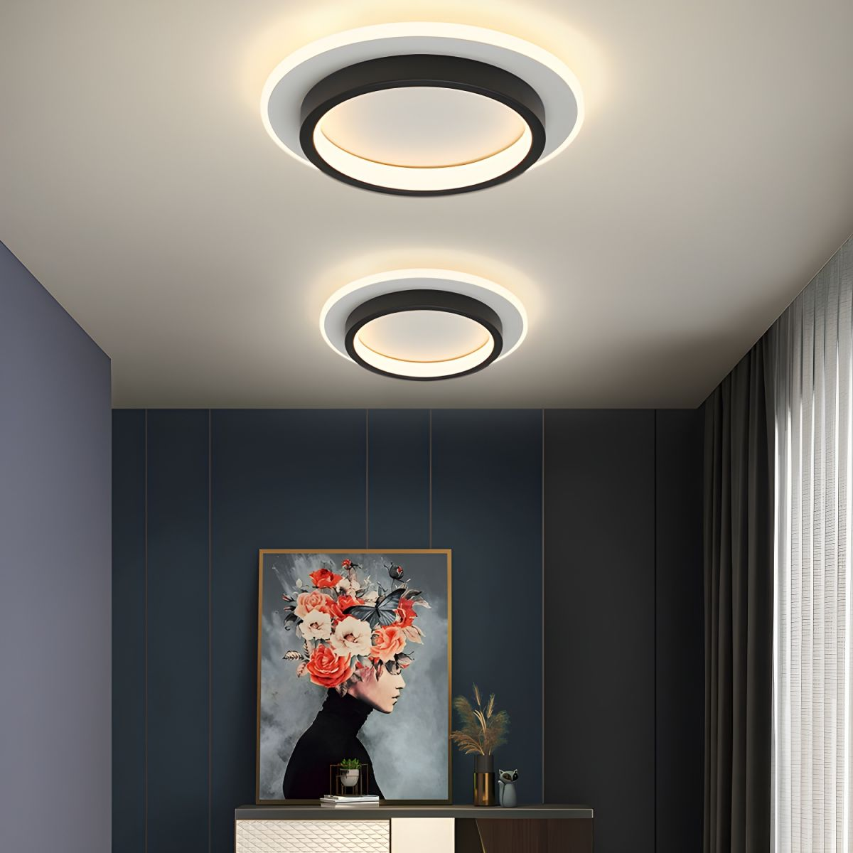 Round Slim LED Flush Ceiling Light – 21cm or 24cm, 10W/20W