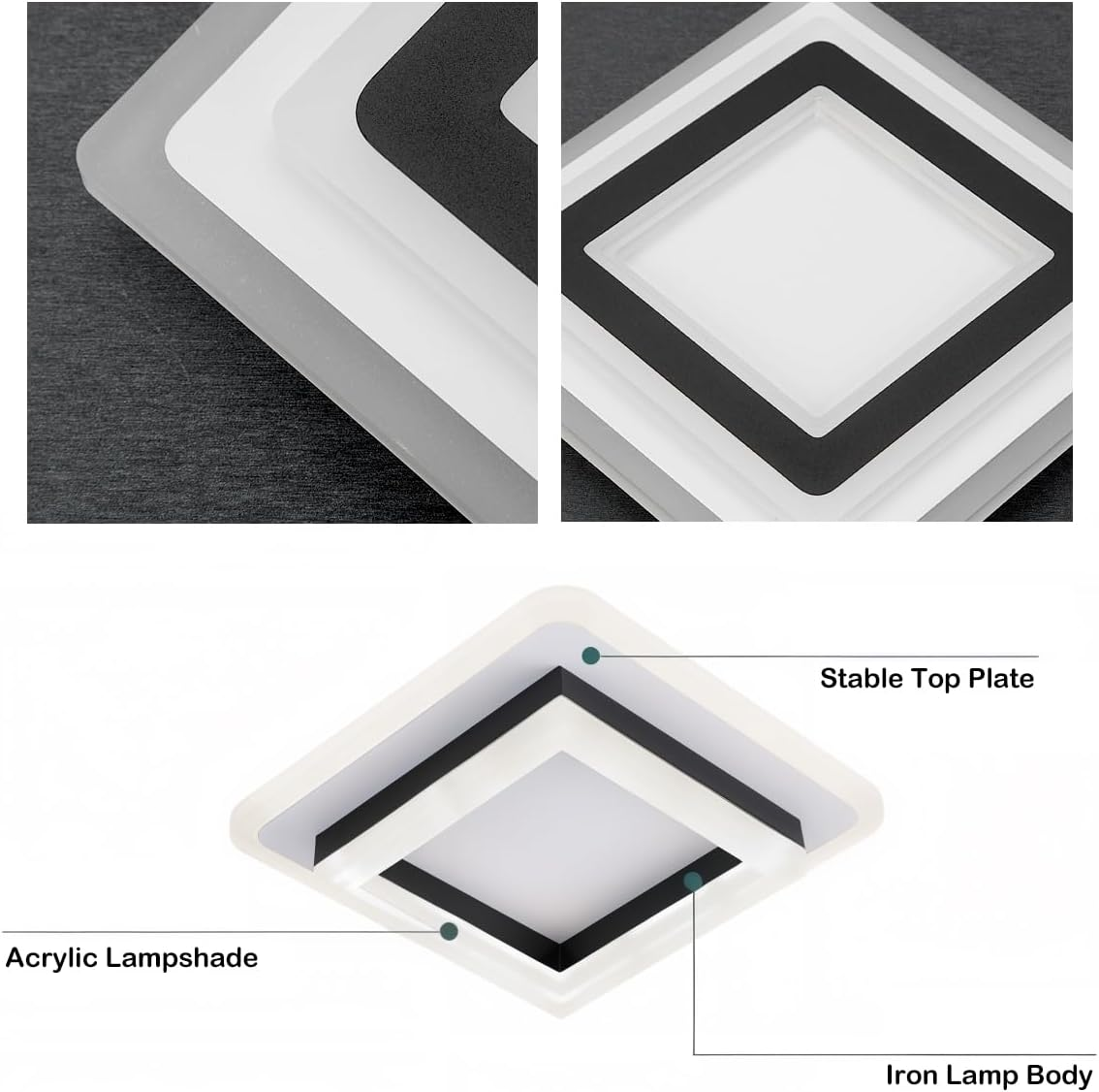 Square LED Ceiling Light – 24W, 1920 Lumens