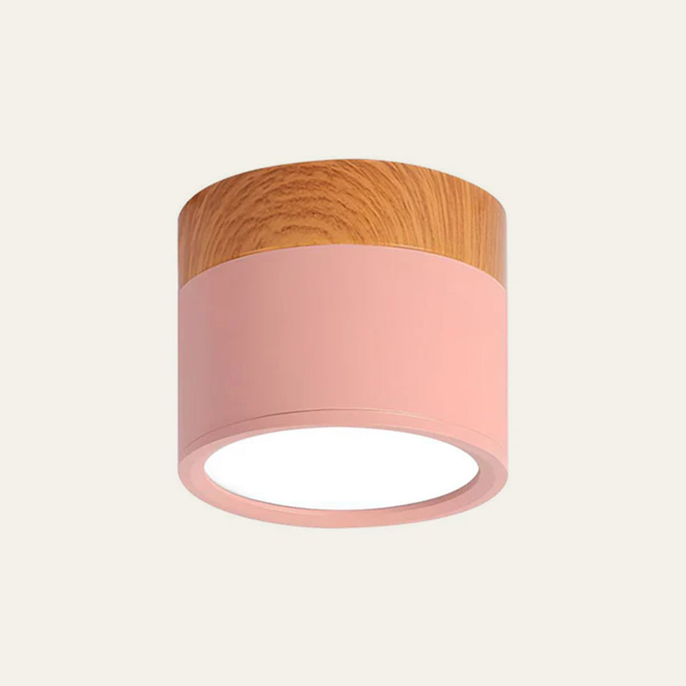 Small Cylinder Flush Ceiling Light – Aluminium, 2 Sizes (5W/7W)