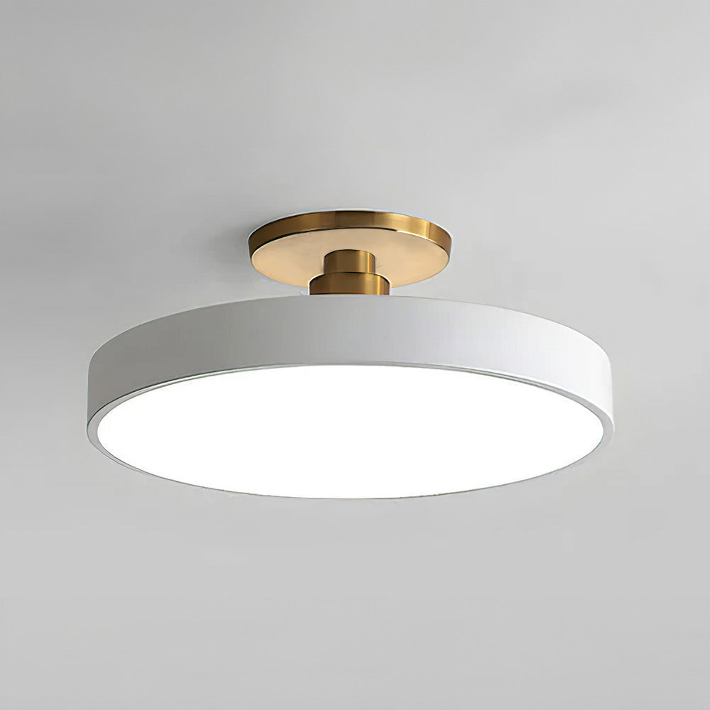 Round LED Semi-Flush Ceiling Light – 4 Brightness Options, 16–48W
