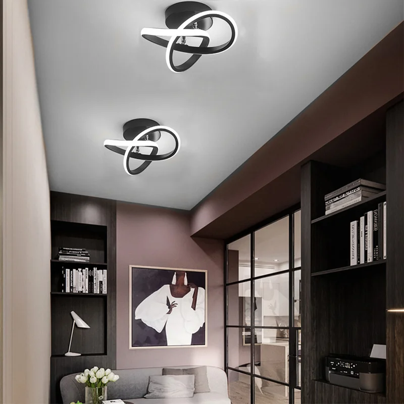 Modern Metal White LED Ceiling Light - 3 Wattage Options (12/18/22W)