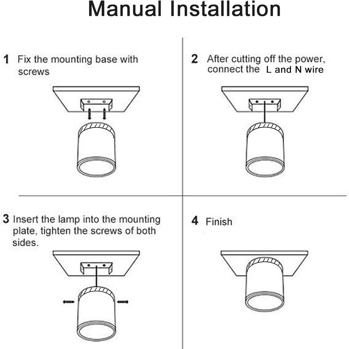 Small Cylinder Flush Ceiling Light – Aluminium, 2 Sizes (5W/7W)