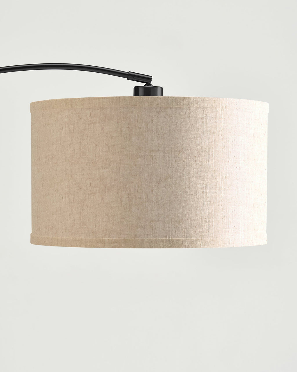 Arc Floor Lamp – Natural Marble Base, Fabric Shade, Foot Switch, 193cm