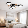 Round LED Ceiling Light – 4 to 7 Light Heads, Iron & Acrylic