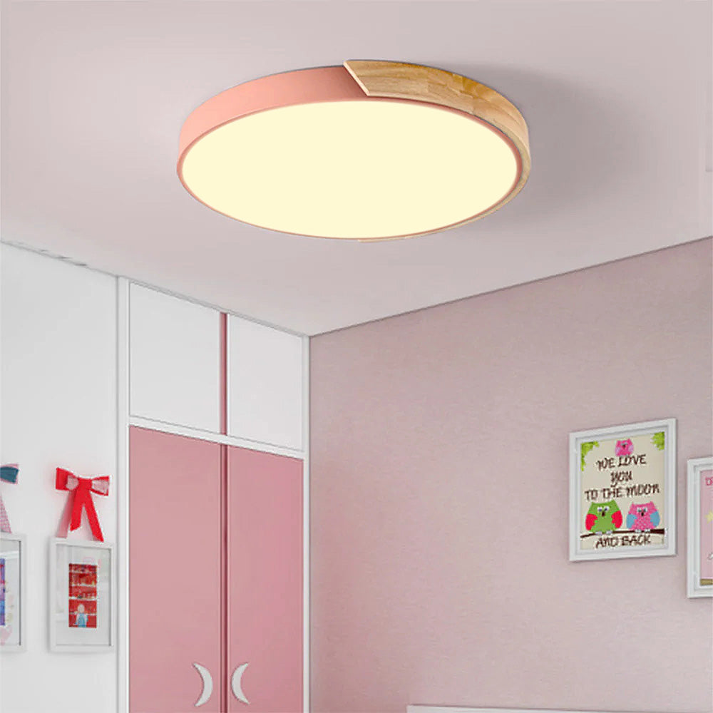 Colourful Round LED Ceiling Light – Acrylic Diffuser